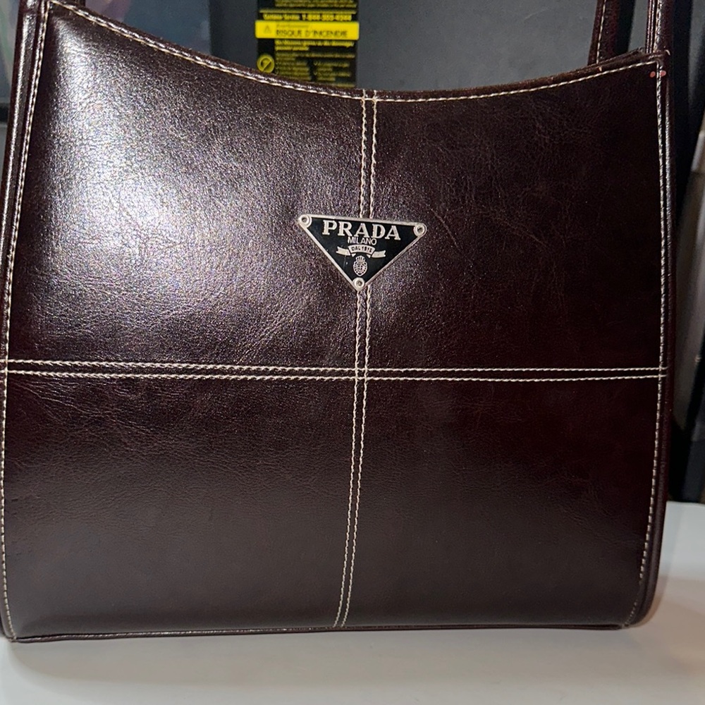 Prada women Brown Leather Bag